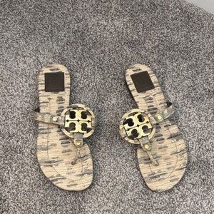 Tory Burch Miller Logo Leather Sandals